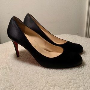 Black Satin Christian Louboutin Pumps